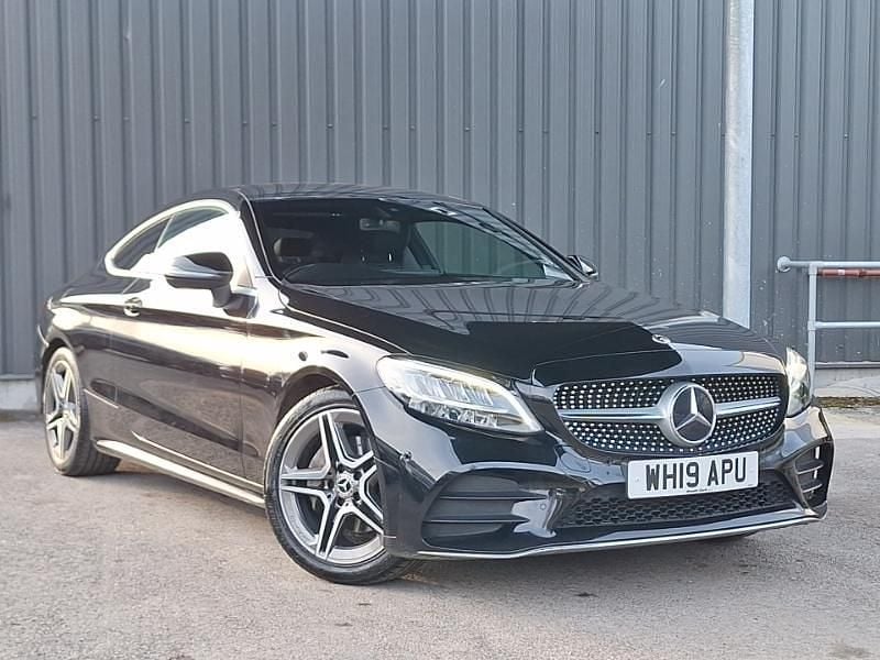 Used Mercedes C200 AMG line 184 HP (135 kW) 2019 Black Coupe