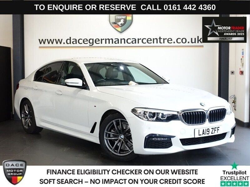 White Used 2019 BMW 520 M Sport Sedan | £16,740 (Good price) - Image 1/3