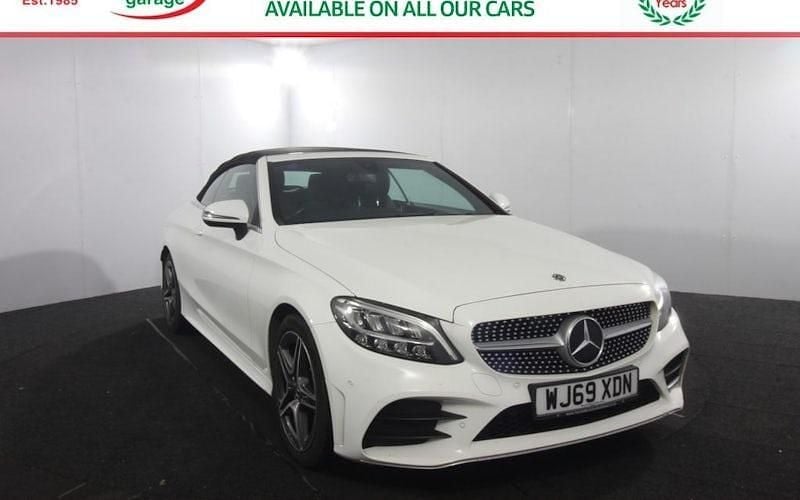 Used Mercedes C200 AMG line 198 HP (145 kW) 2019 White Cabriolet