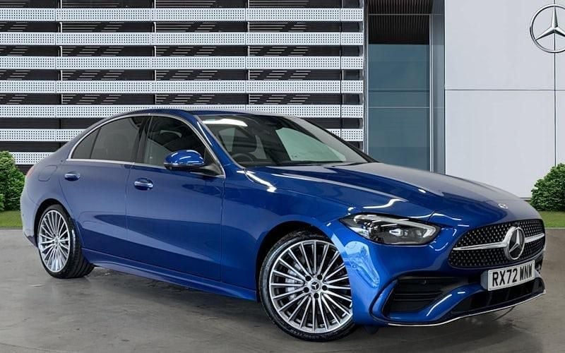 Blue Used 2022 Mercedes C220 AMG Line Premium Sedan | £31,419 (Fair price) - Image 1/4