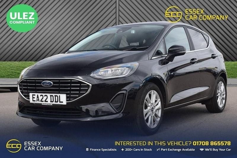 Black Used 2022 Ford Fiesta Titanium Hatchback | £12,238 (Good price) - Image 1/4