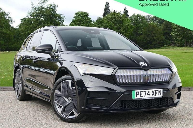 Black Used 2024 Skoda Enyaq iV vRS SUV | £35,495 (Super price) - Image 1/4