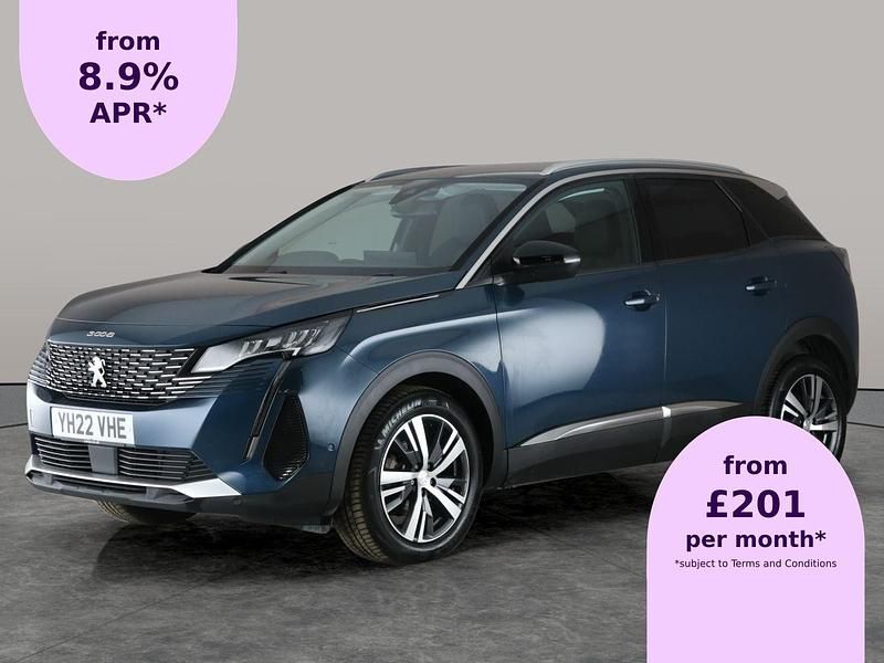 Blue Used 2022 Peugeot 3008 Allure Premium Hatchback | £14,857 (Fair price) - Image 1/2
