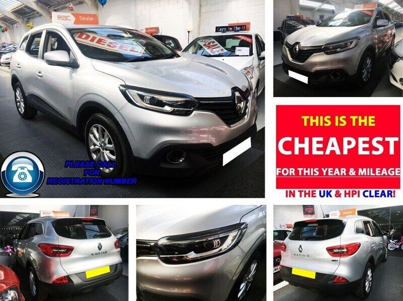 Silver Used 2016 Renault Kadjar Dynamique SUV | £6,485 (Fair price) - Image 1/1