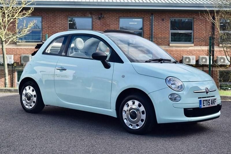 Used Fiat 500C Pop 69 HP (50 kW) 2015 Green Cabriolet