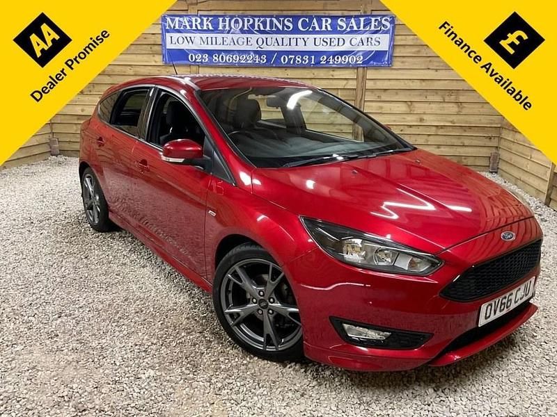Red Used 2016 Ford Focus ST-Line Hatchback | £10,995 (A bit pricey) - Image 1/3