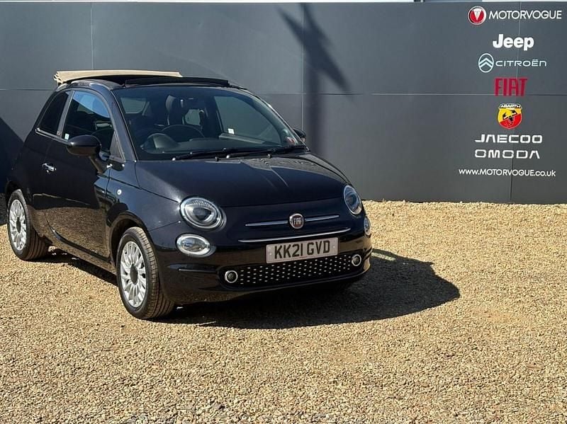 Used Fiat 500 Lounge 70 HP (51 kW) 2021 Black Cabriolet