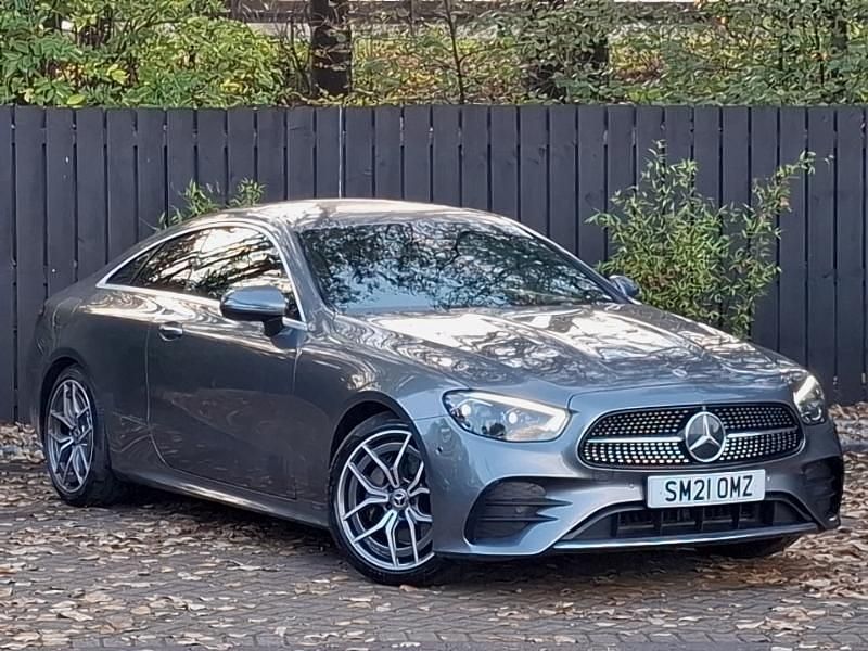 Selenite grey metallic Used 2021 Mercedes E220 AMG Line Premium Coupe | £27,998 (Fair price) - Image 1/4