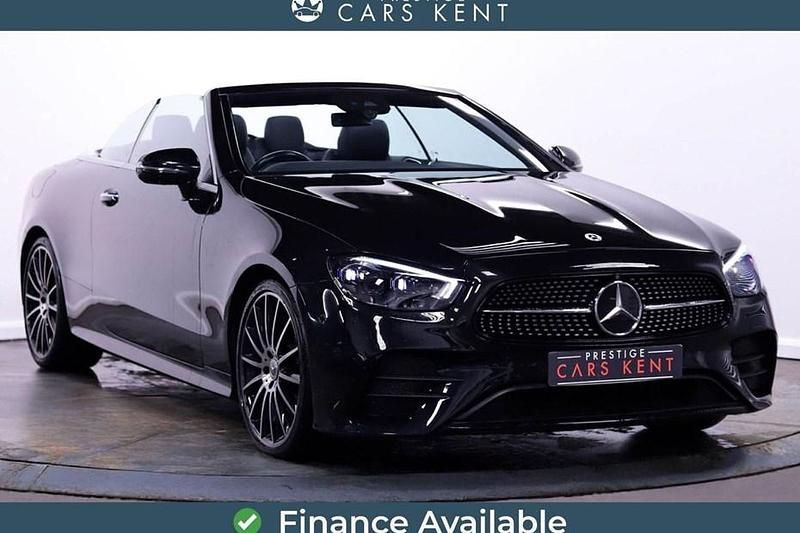 Used Mercedes E220 AMG line 194 HP (142 kW) 2021 Black Cabriolet