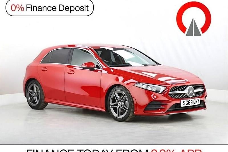 Used Mercedes A180 AMG line 136 HP (100 kW) 2019 Red Hatchback