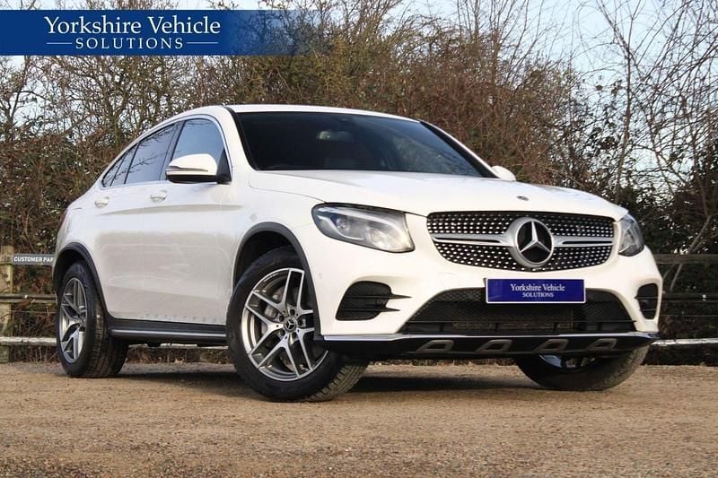 White Used 2017 Mercedes GLC250 AMG line Coupe | £18,489 (Good price) - Image 1/4