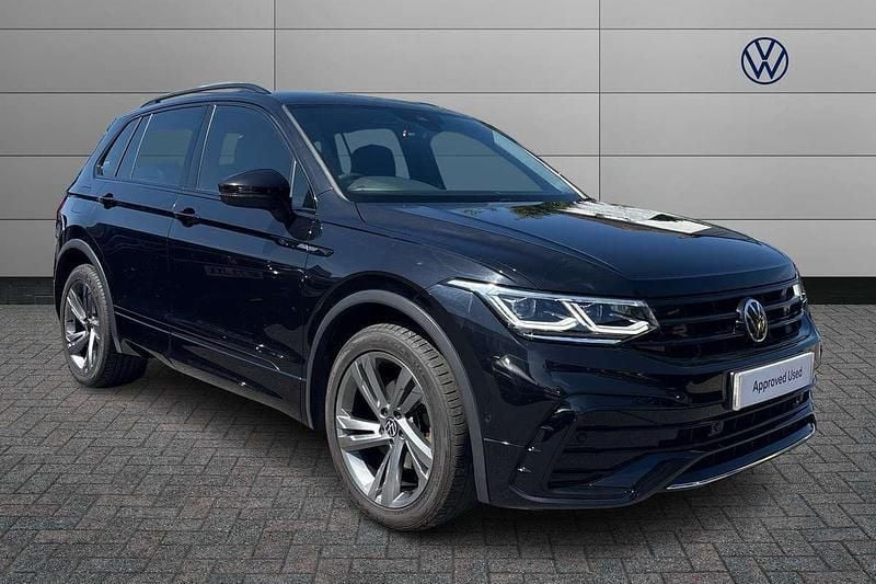 Black Used 2023 VW Tiguan R-line SUV | £26,986 (Fair price) - Image 1/4