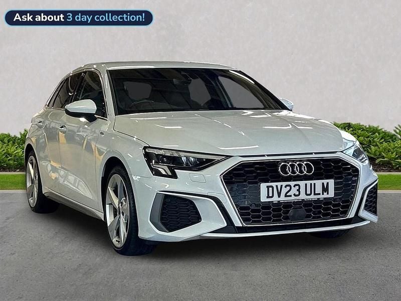 Begagnad Audi A3 S-Line 147 HK (108 kW) 2023 Vit Sedan