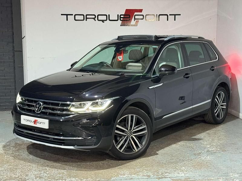 Black Used 2021 VW Tiguan Elegance SUV | £21,450 (Fair price) - Image 1/4