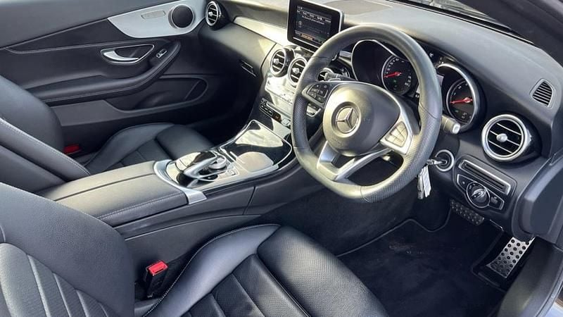 Used Mercedes C200 AMG line 184 HP (135 kW) 2018 Black Coupe