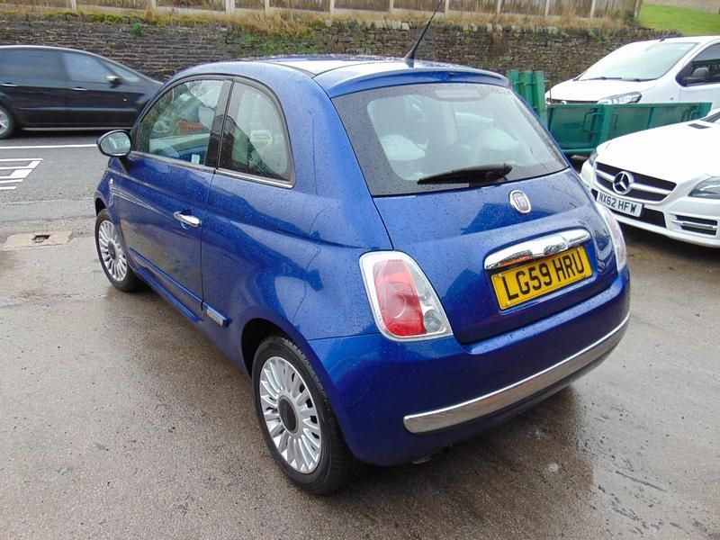 Used Fiat 500 Lounge 69 HP (50 kW) 2009 Blue Hatchback