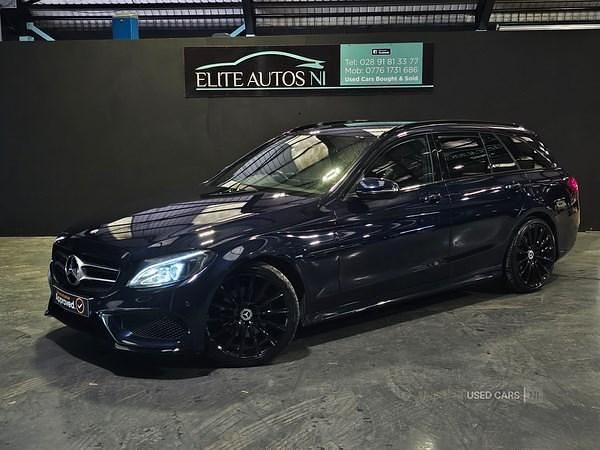 Blue Used 2017 Mercedes C220 AMG line Estate | £14,444 (A bit pricey) - Image 1/4