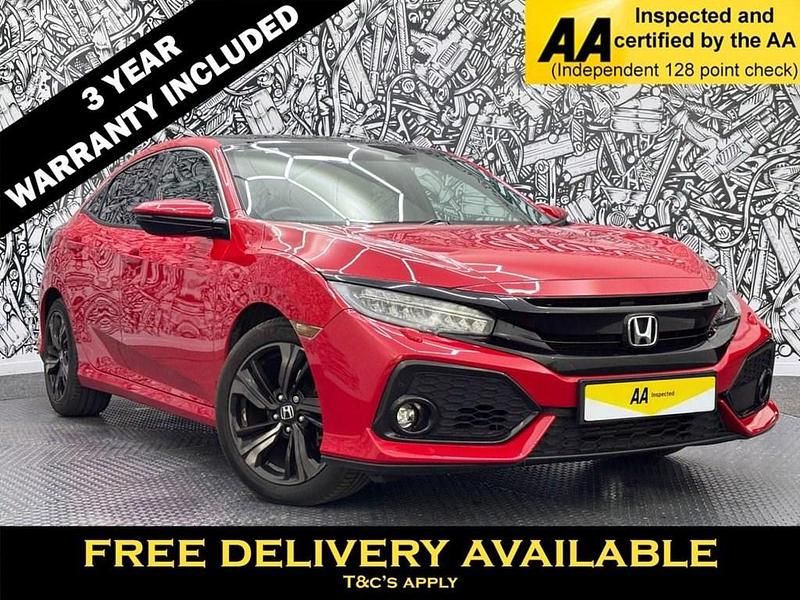 Red Used 2019 Honda Civic EX Hatchback | £15,795 (Fair price) - Image 1/2