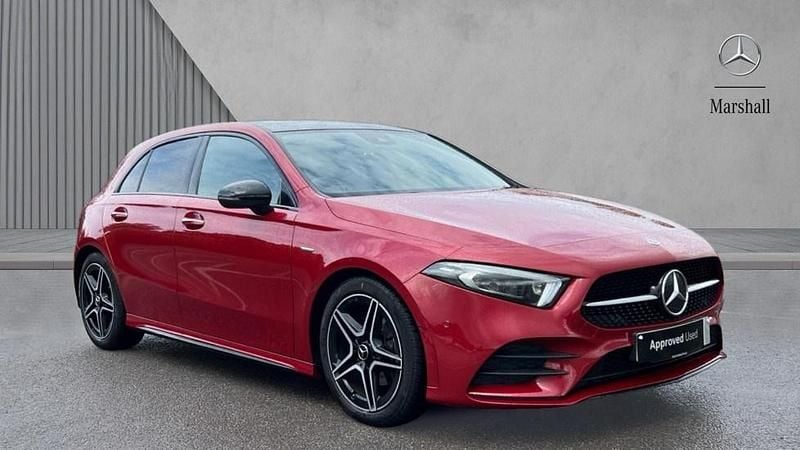 Red Used 2021 Mercedes A180 AMG Line Premium Plus Hatchback | £22,500 (Expensive) - Image 1/4