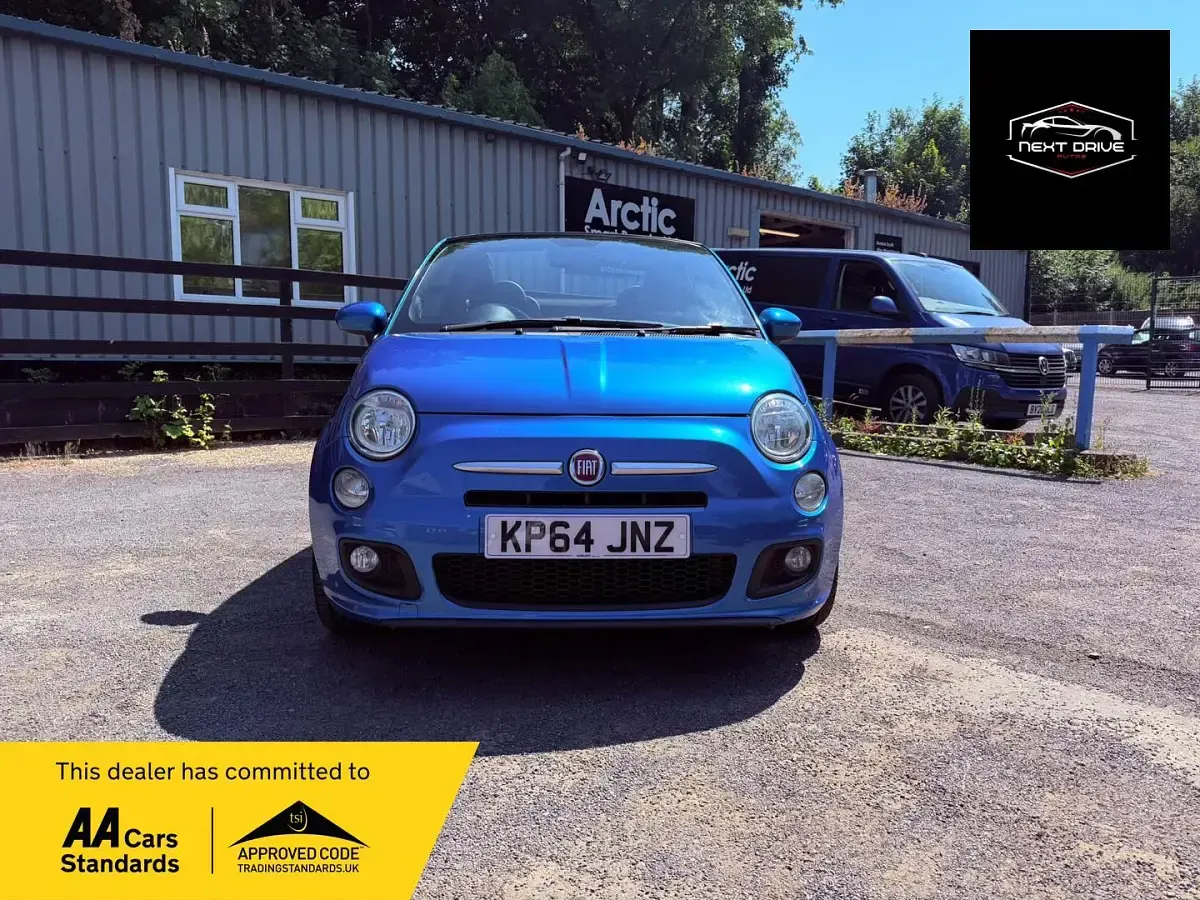 Used Fiat 500 S 69 HP (50 kW) 2014 Blue Cabriolet