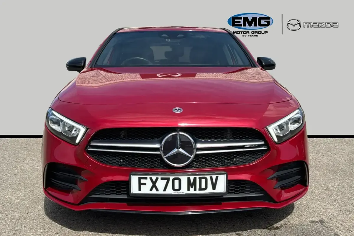 Used Mercedes A35 AMG Premium 306 HP (225 kW) 2020 Red Hatchback