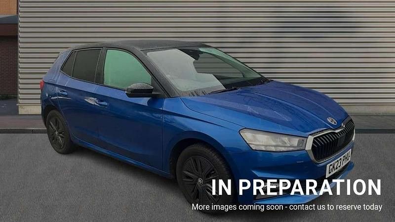 Race blue metallic black magic pearl effect Used 2023 Skoda Fabia Colour Edition Hatchback | £15,750 (Fair price) - Image 1/4