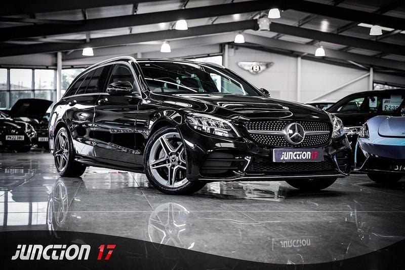 Black Used 2019 Mercedes C300 AMG line Estate | £19,488 (Good price) - Image 1/3