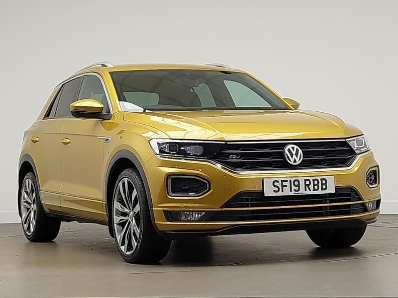 Yellow Used 2019 VW T-Roc R-line SUV | £19,998 (Fair price) - Image 1/4