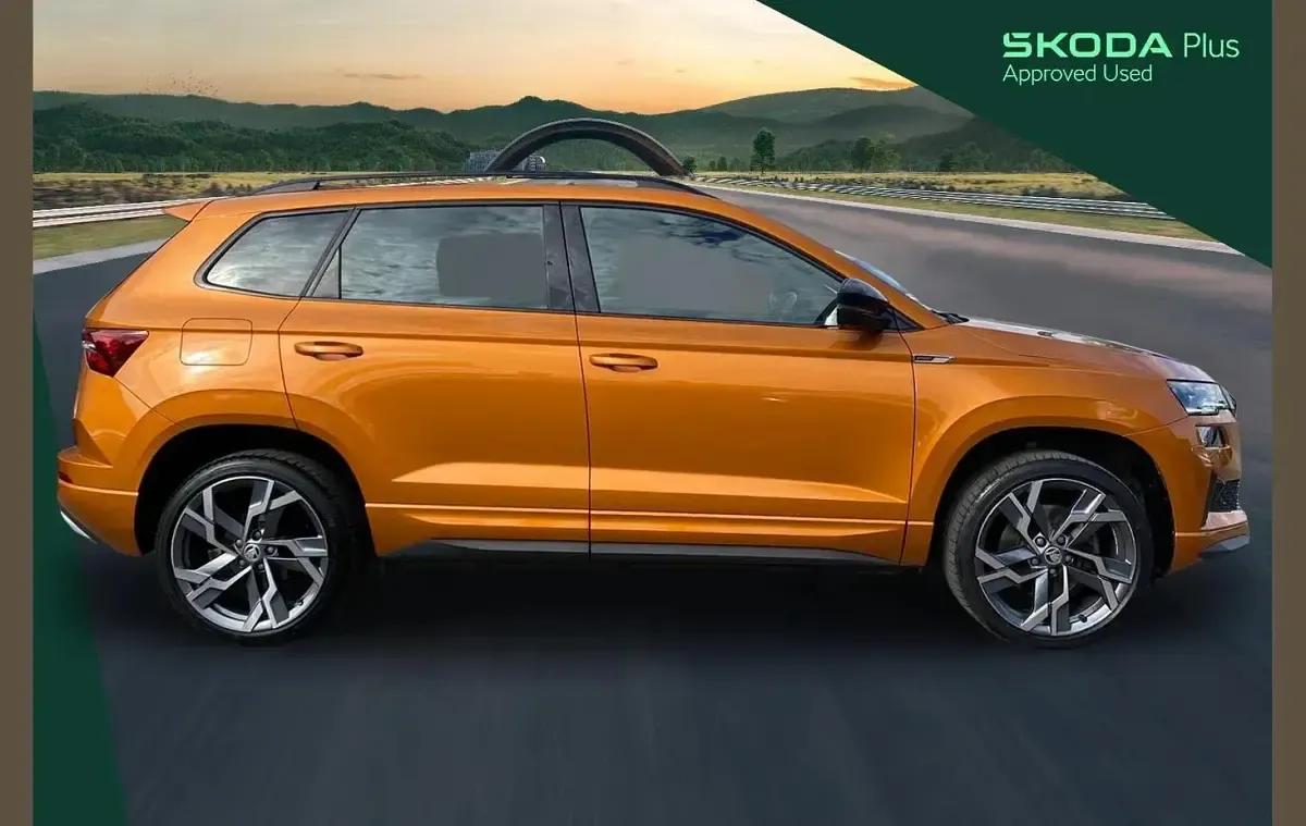 Used Skoda Karoq SportLine 150 HP (110 kW) 2024 Phoenix orange metallic SUV