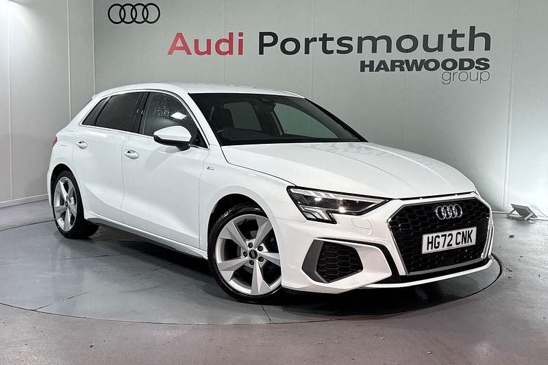 White Used 2022 Audi A3 Sportback S-Line Hatchback | £22,290 (Fair price) - Image 1/4
