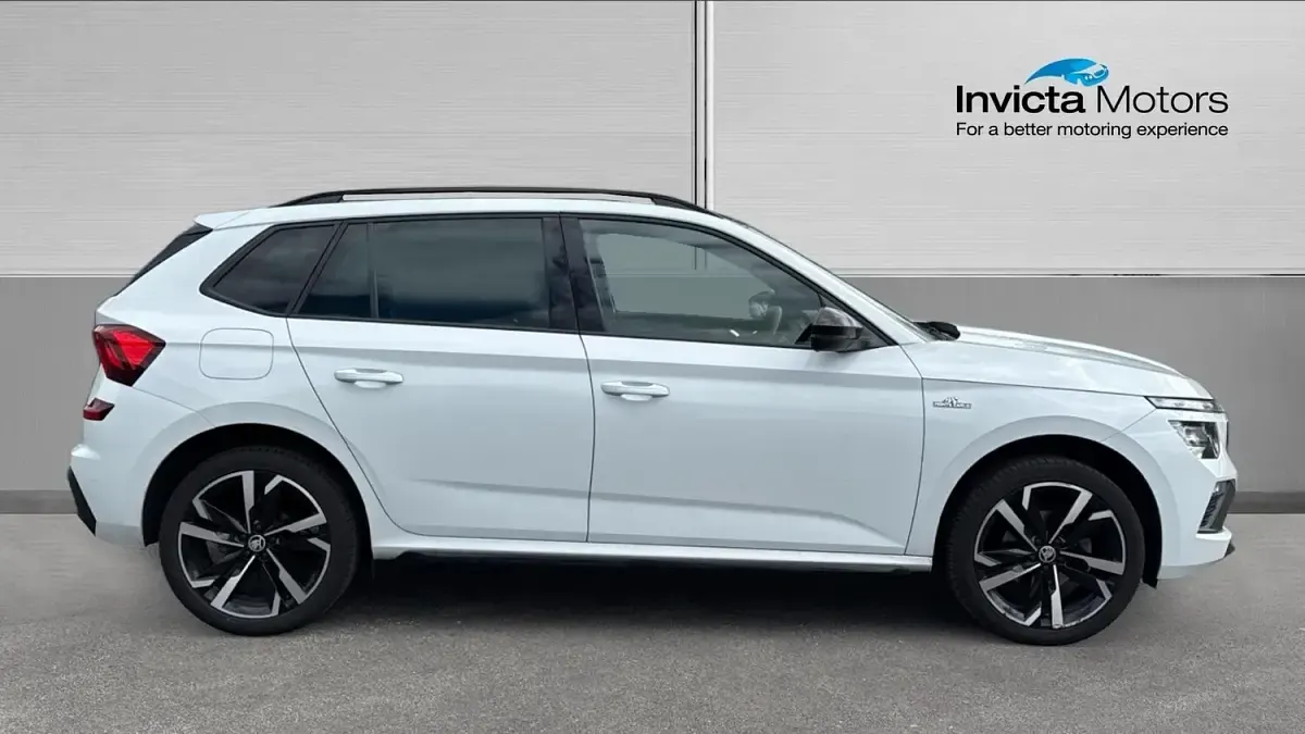 Used Skoda Kamiq Monte Carlo 116 HP (85 kW) 2024 Moon white metallic SUV