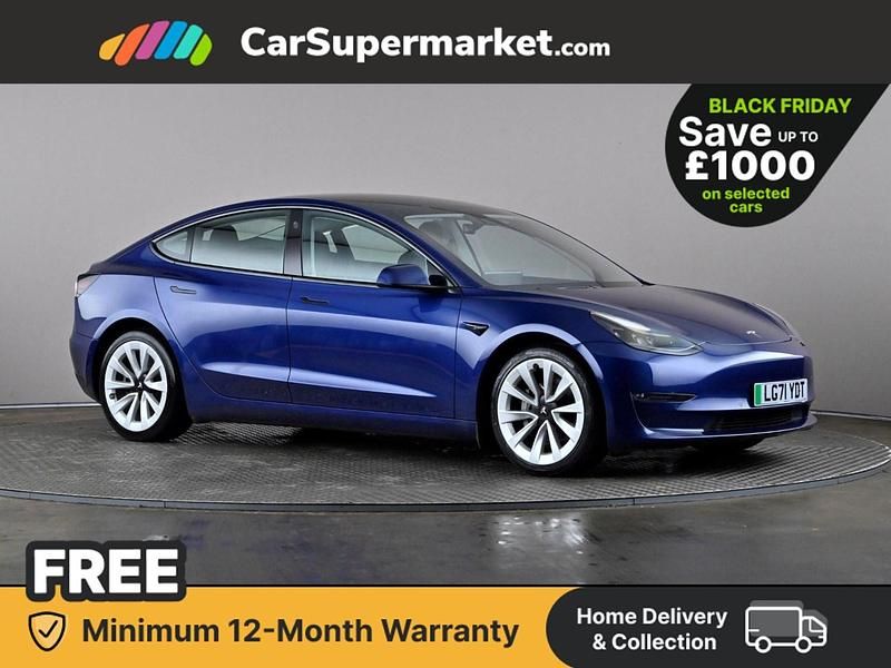 Blue Used 2021 Tesla Model 3 Long Range AWD Sedan | £27,397 - Image 1/3