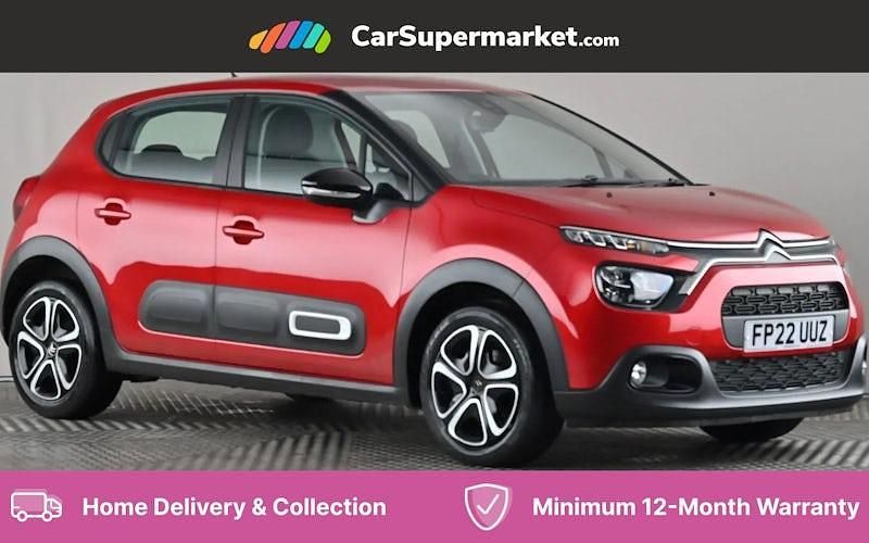 Red Used 2022 Citroën C3 PureTech Hatchback | £8,497 (Good price) - Image 1/4