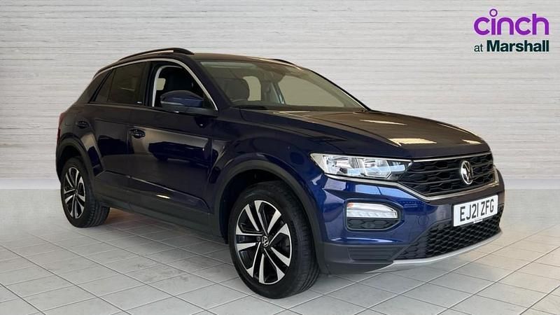 Atlantic blue metallic Used 2021 VW T-Roc United SUV | £14,740 (Fair price) - Image 1/4