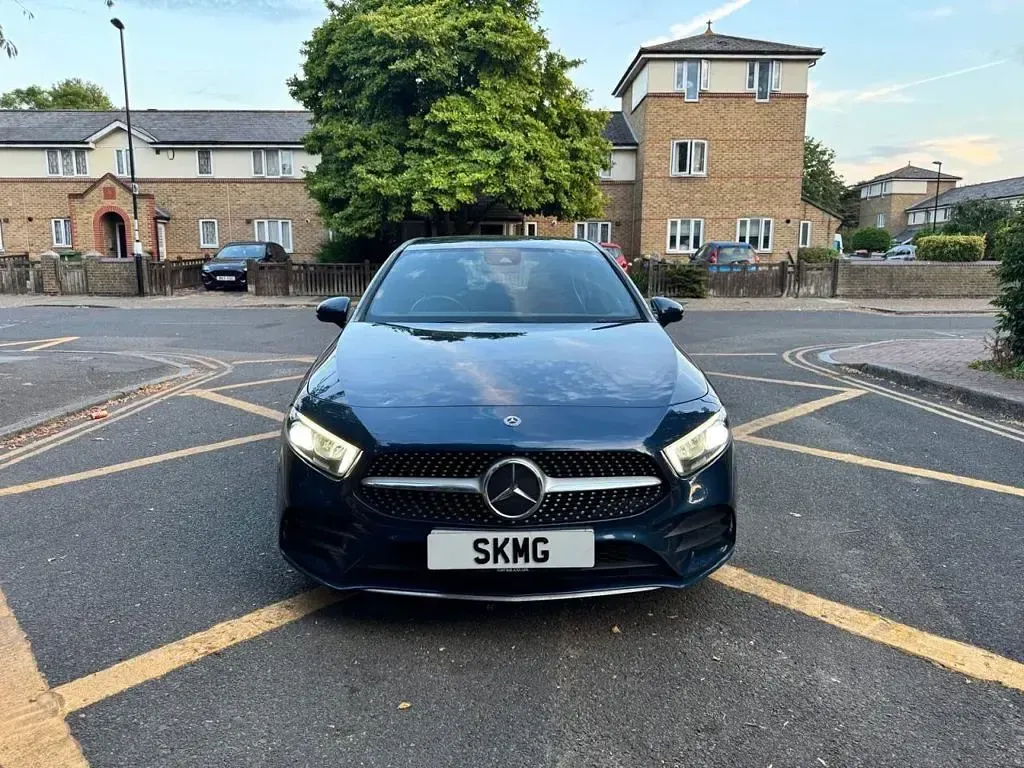 Used Mercedes A200 AMG line 150 HP (110 kW) 2019 Blue Hatchback