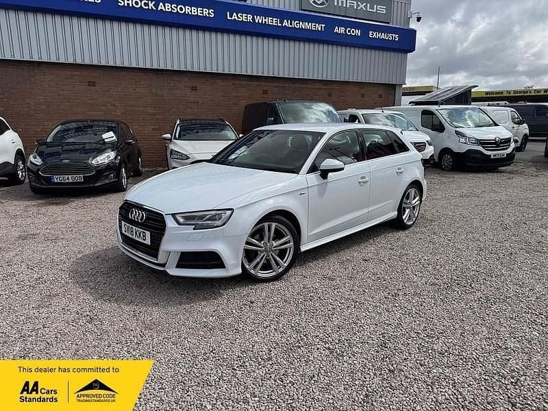 White Used 2018 Audi A3 S-Line Hatchback | £15,352 (Good price) - Image 1/4