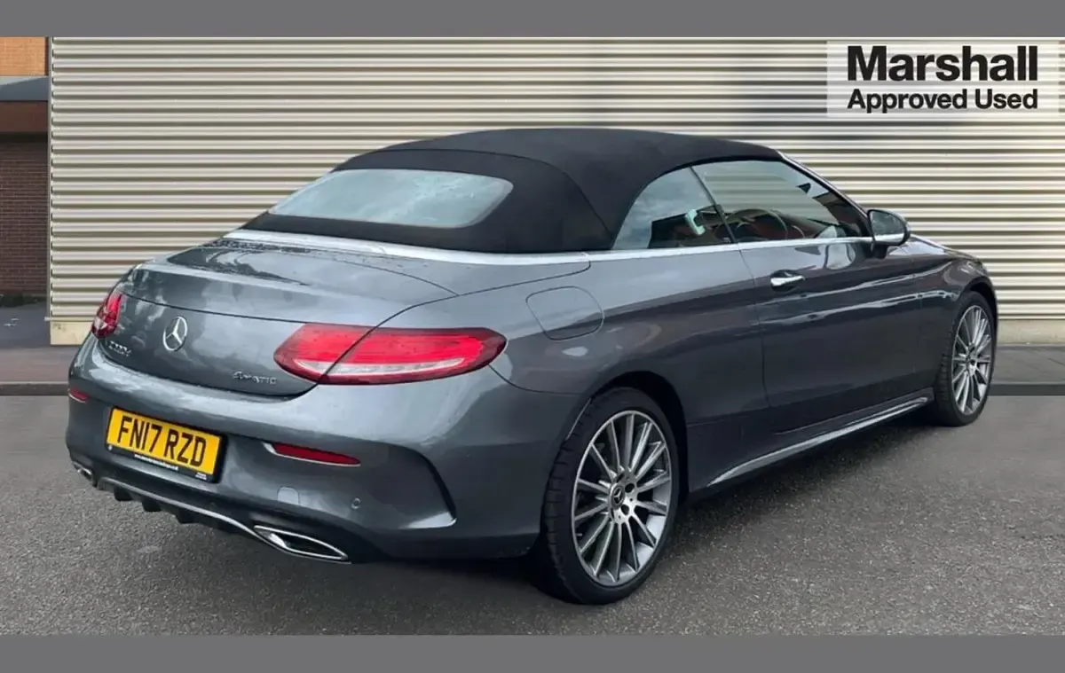 Used Mercedes C220 AMG line 168 HP (123 kW) 2017 Grey Cabriolet