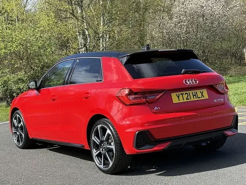 Used Audi A1 Sportback Black Edition 110 HP (80 kW) 2021 Red Hatchback