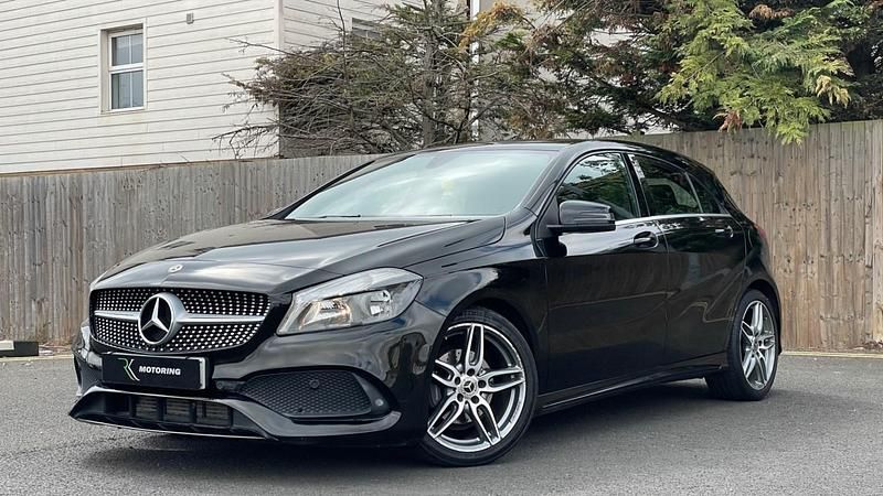 Used Mercedes A160 AMG line 2017 Black Hatchback