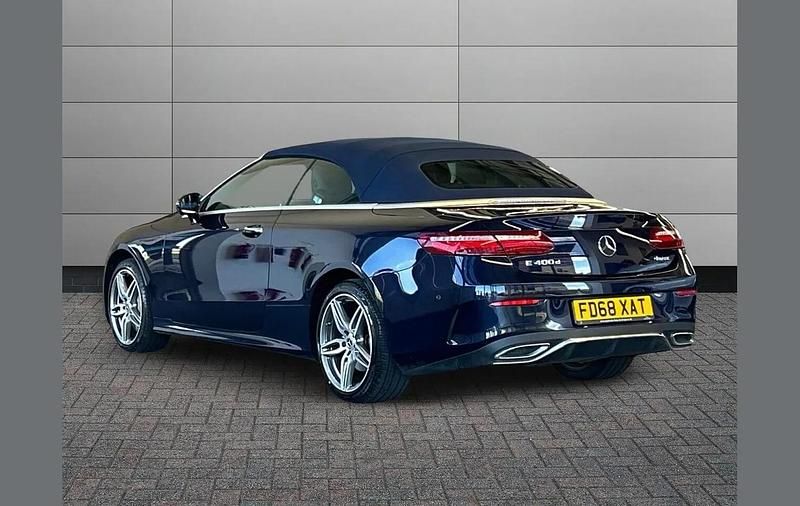 Used Mercedes E400 AMG Line Premium Plus 340 HP (250 kW) 2018 Blue Cabriolet
