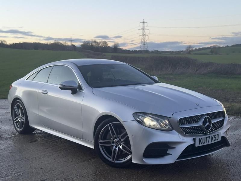 Used Mercedes E220 AMG line 194 HP (142 kW) 2017 Silver Coupe
