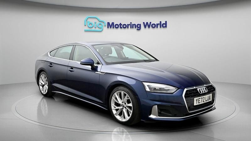 Used Audi A5 Sportback Sport 150 HP (110 kW) 2022 Blue Hatchback
