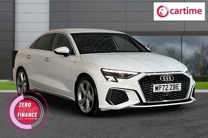White Used 2022 Audi A3 S-Line Sedan | £18,599 (Fair price) - Image 1/4