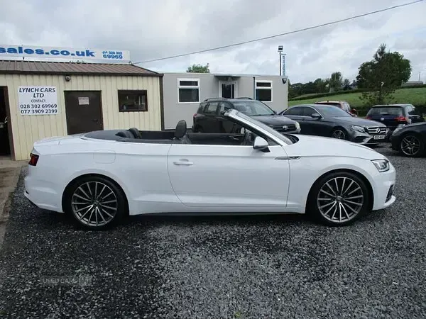 Used Audi A5 Cabriolet S-Line 190 HP (139 kW) 2018 White Cabriolet