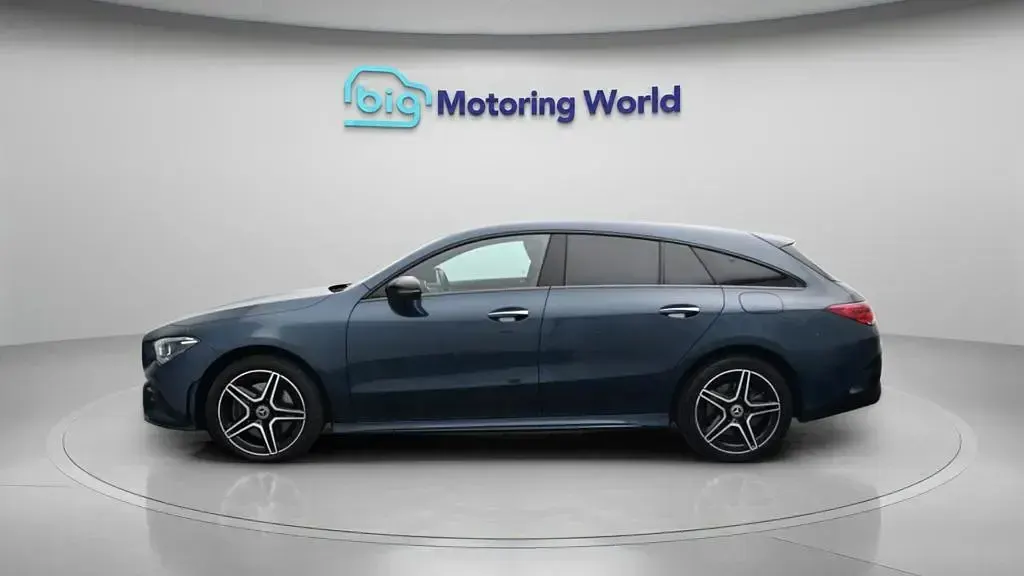 Used Mercedes CLA250e Shooting Brake AMG line 2023 Blue Estate
