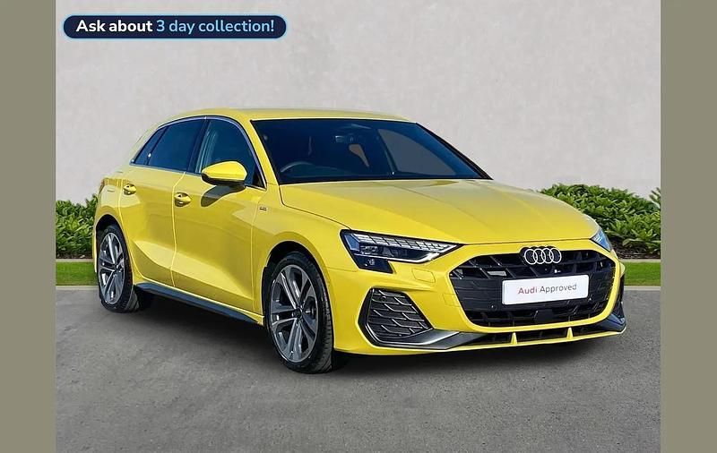 Begagnad Audi A3 S-Line 147 HK (108 kW) 2025 Gul Halvkombi