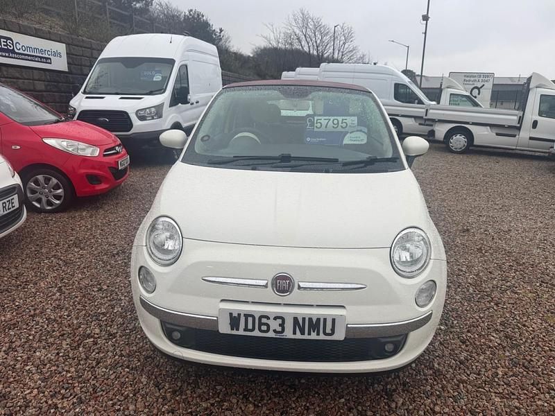 Used Fiat 500 Lounge 69 HP (50 kW) 2014 White Cabriolet