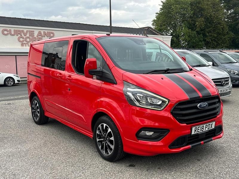 Red Used 2018 Ford Transit Custom Sport Van | £17,990 (Expensive) - Image 1/4