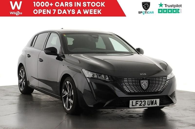Black Used 2023 Peugeot 308 Allure Premium Hatchback | £17,799 (Fair price) - Image 1/3