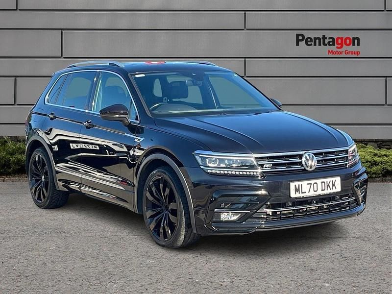 Black Used 2020 VW Tiguan R-line SUV | £20,190 (Good price) - Image 1/4